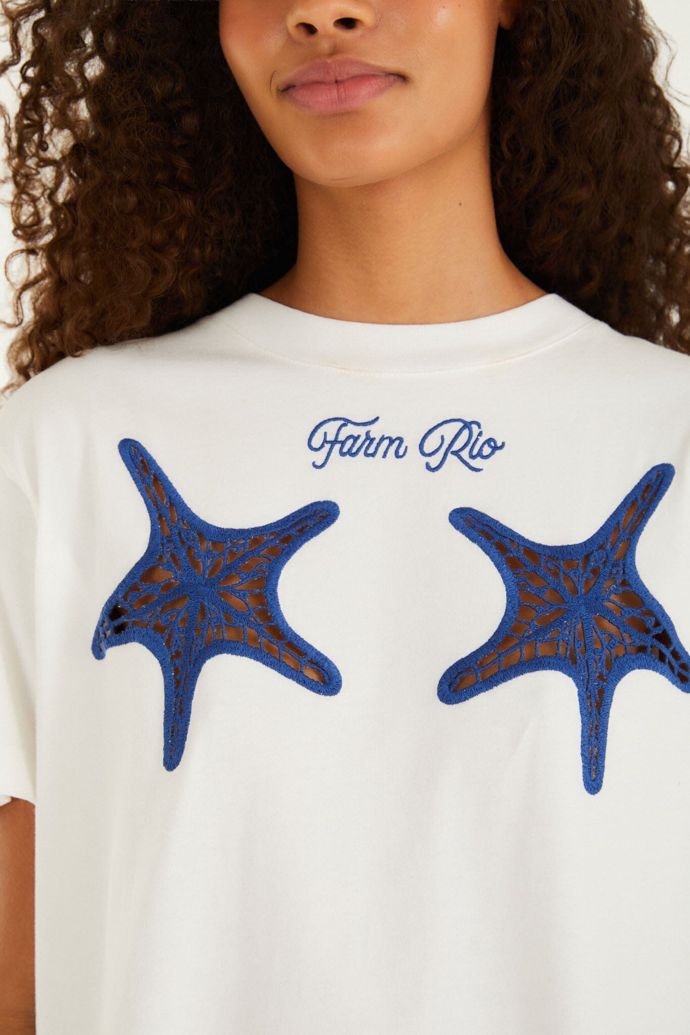 White Farm Rio Starfish Cut-Out T-Shirt