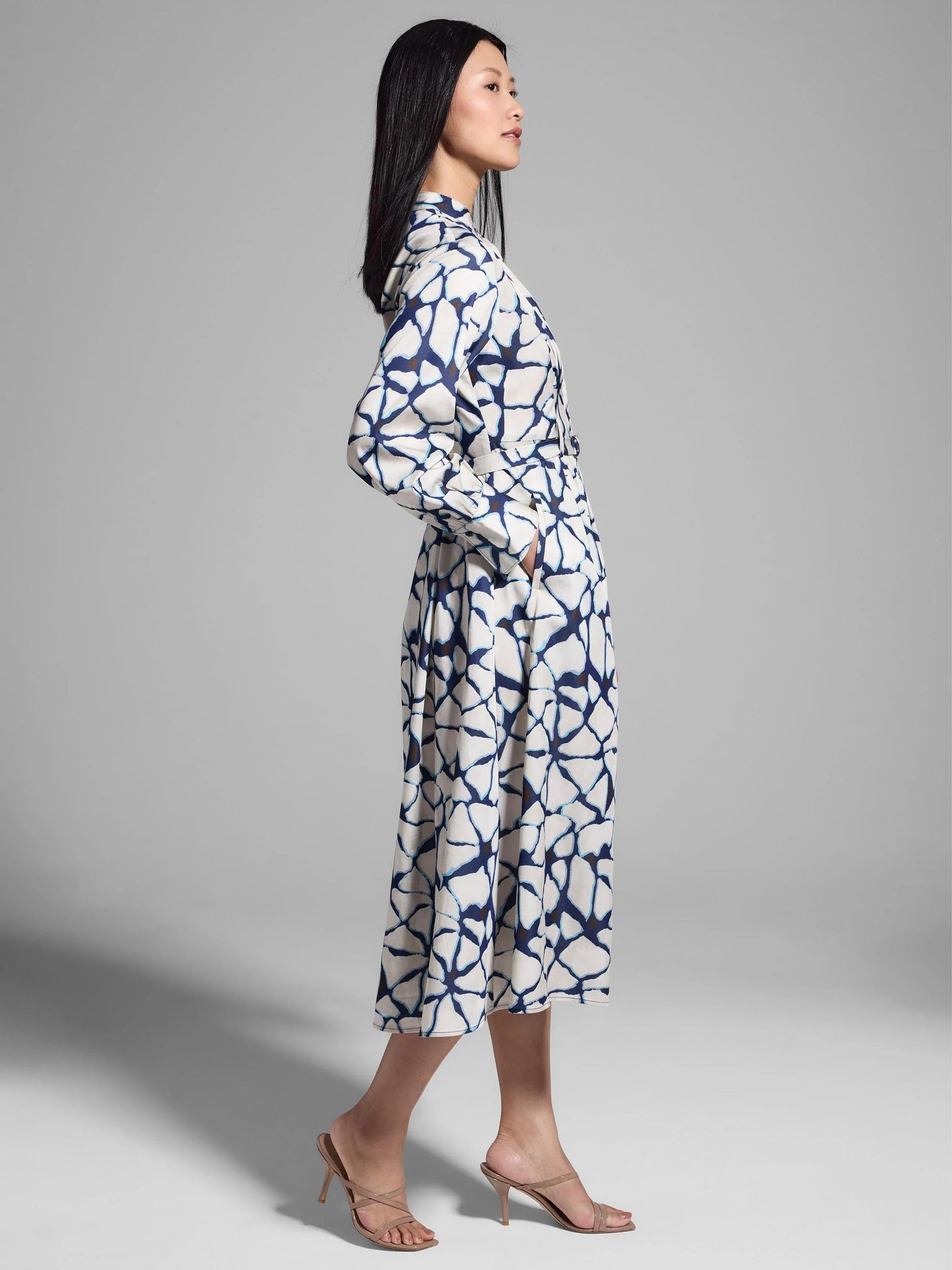 Gold Label Fractured Lines Shirt Dress