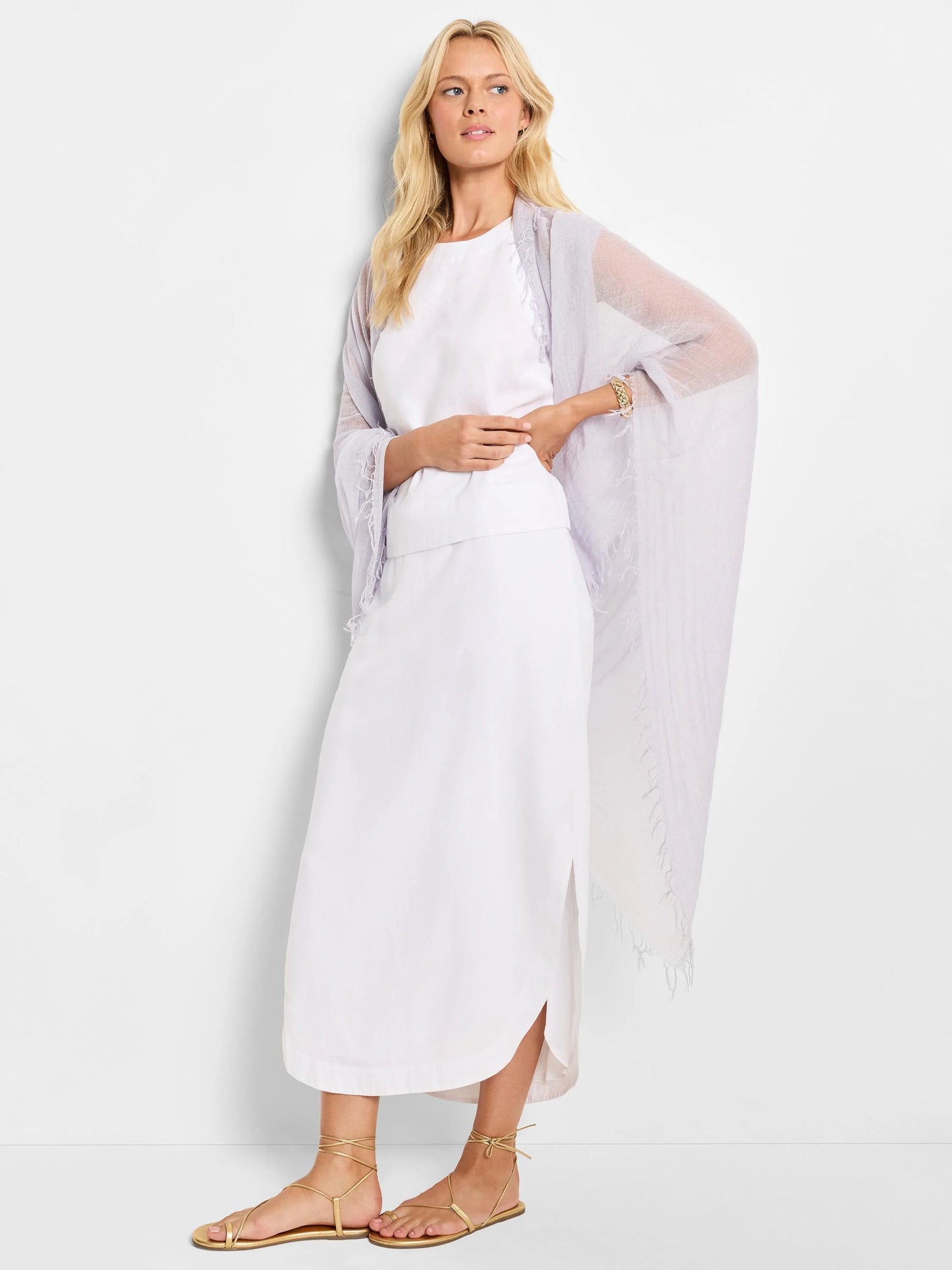 Rumba Linen Dip Skirt