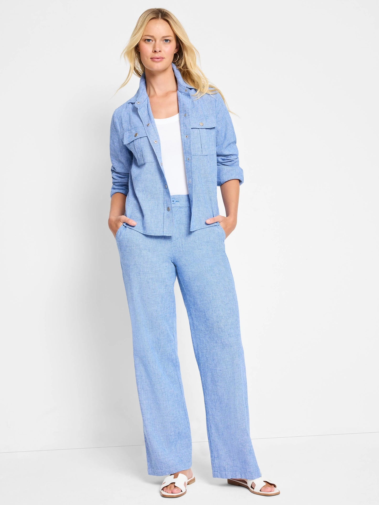 Linen Cotton Eliot Wide-Leg Pant