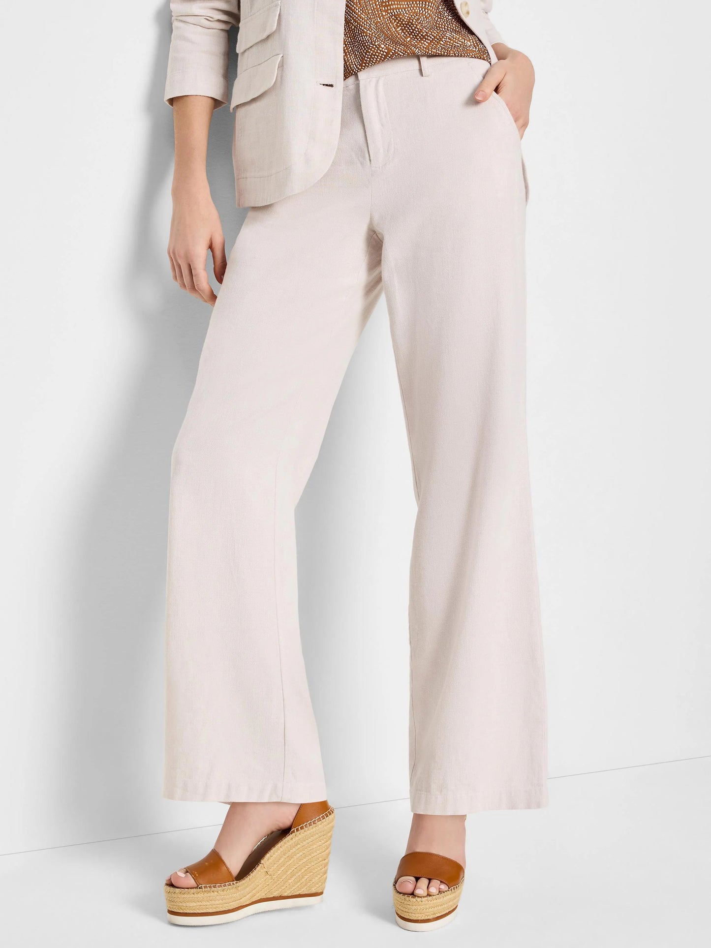 Linen Cotton Eliot Wide-Leg Pant