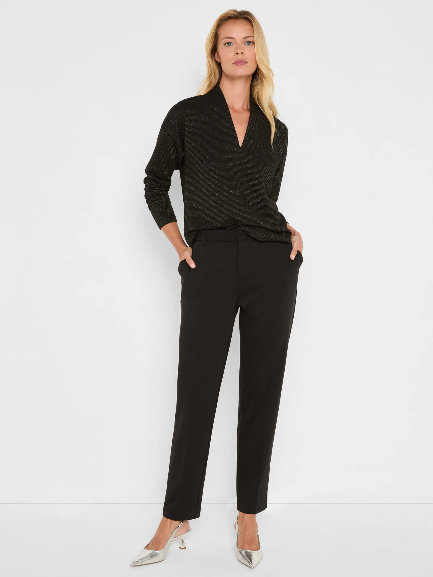 Ponte Knit Ankle Trouser